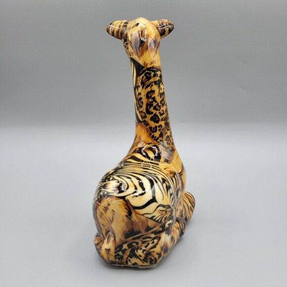 LaVie Baby Giraffe Safari Animal Print Figurine Joan Baker Ceramic Statue - Picture 5 of 8